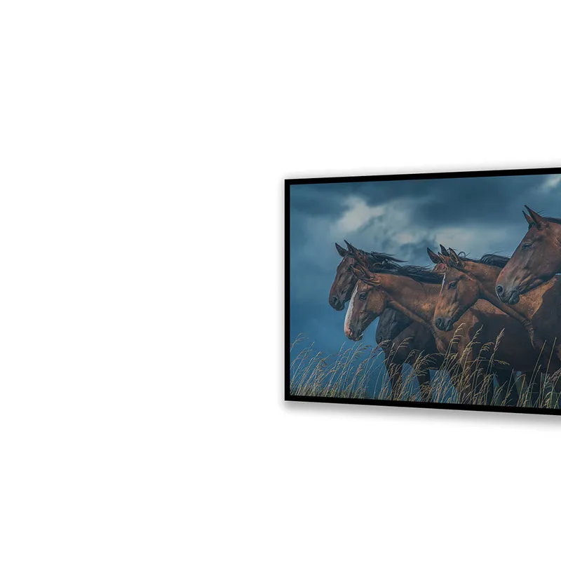 Grazing Horses Wall Art with Black Frame media 5