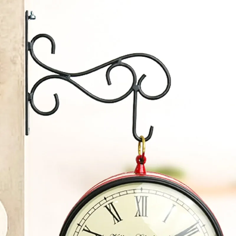 Ruby Reverie Hand-Painted Iron Wall Clock media 6