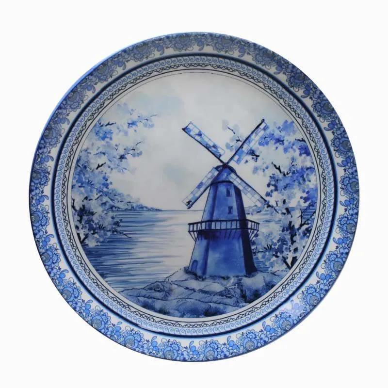 Delfware Dutch Blue Pottery Inspired Decorative Plate media 4