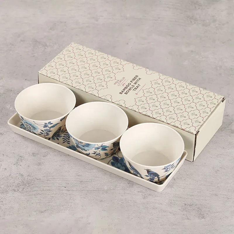 India Circus Oracle Bone China Snack Bowl With Tray (150 mL) - Four Piece Set media 4