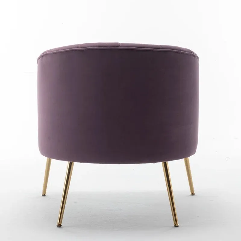 Plaino Neem Wood Accent Chair - Purple media 6