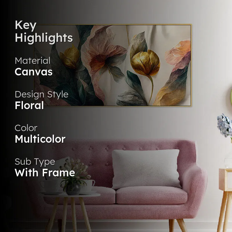 Serenity Sensation Floral Wall Painting media 2