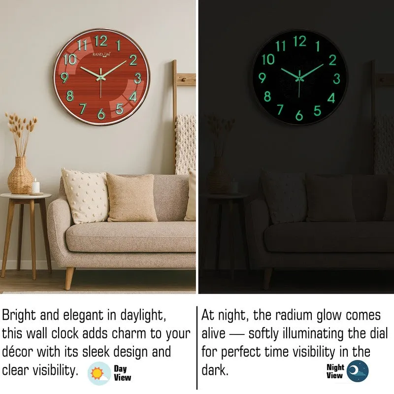 Elvric Round Modern Plastic Wall Clock - Red media 5
