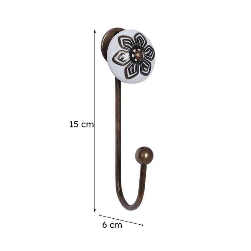 Hesho Filigree Wall Hook - White media 7
