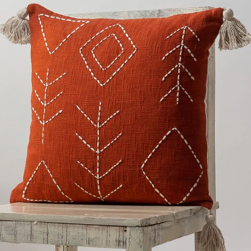 Thread Glyph I Embroidered Cushion Cover media 3