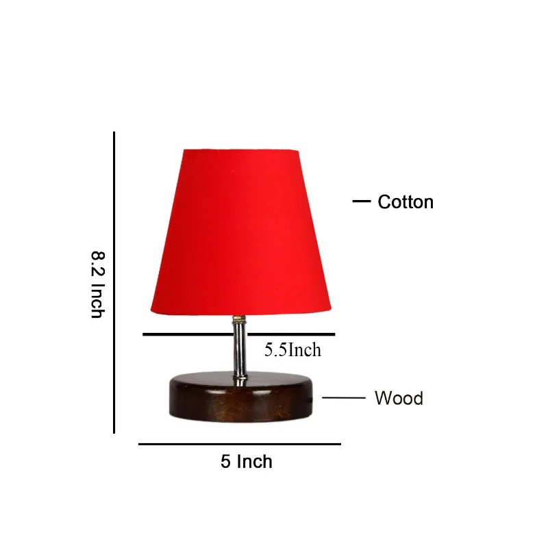 Maxa Fabric Table Lamp - Red,Black media 5