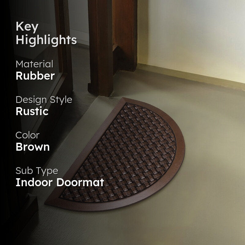 Vorn Abstract Rubber Door Mats - Brown media 2