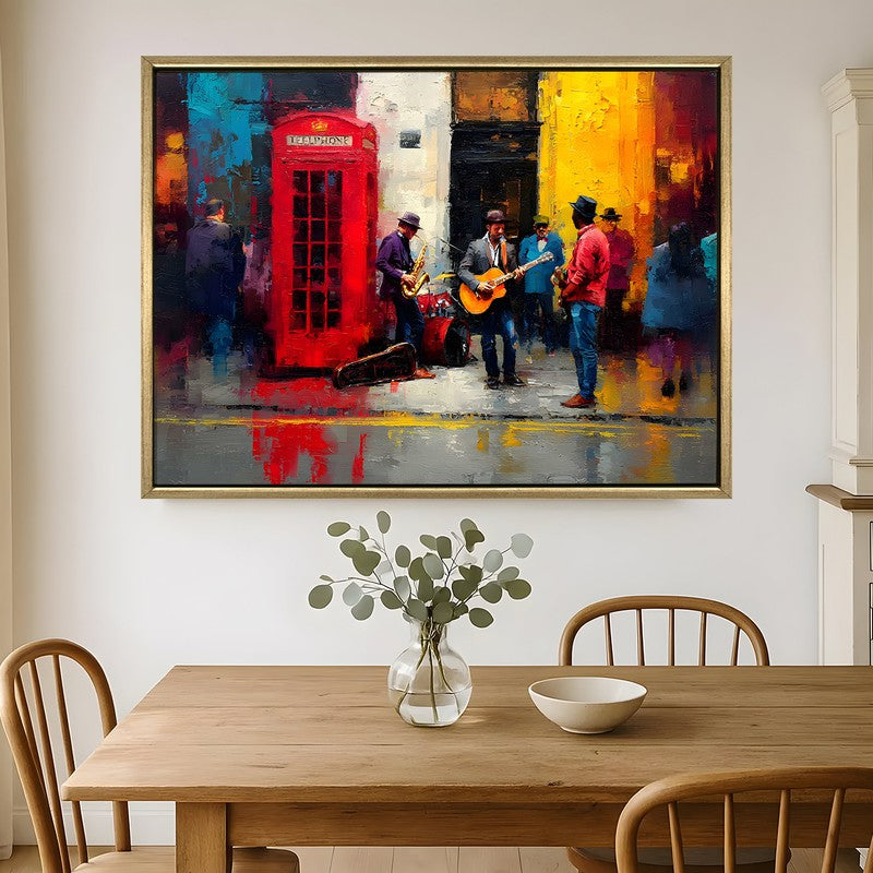 Streetlight Band Canvas Wall Painting With Frame