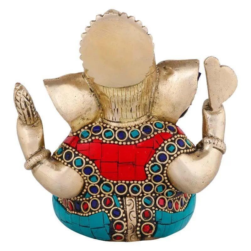Red & Turquoise Enamel Ganesha media 4