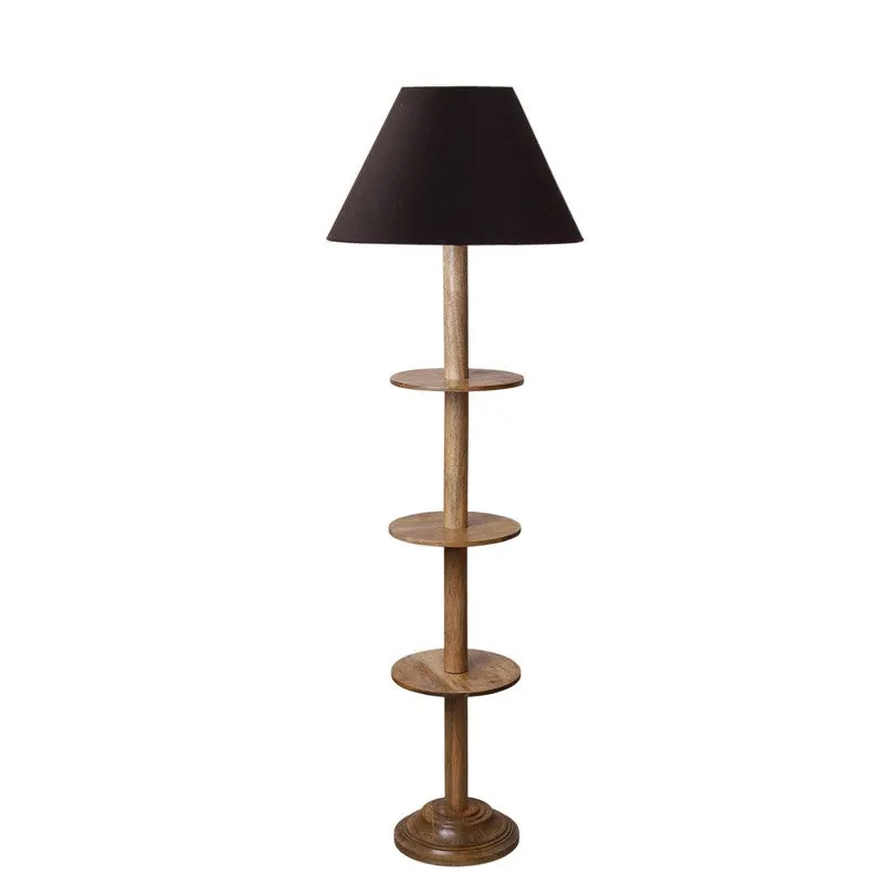 EclipseNova Light Wooden Floor Lamp - Black media 5