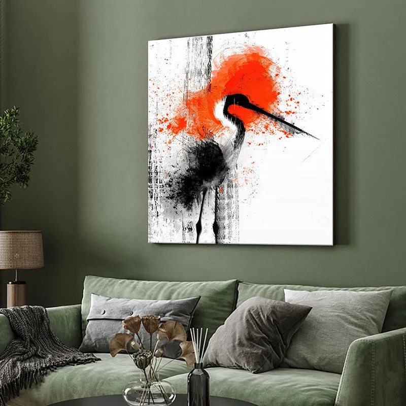 Long Beak Bird Poly Canvas Wall Painting media 4