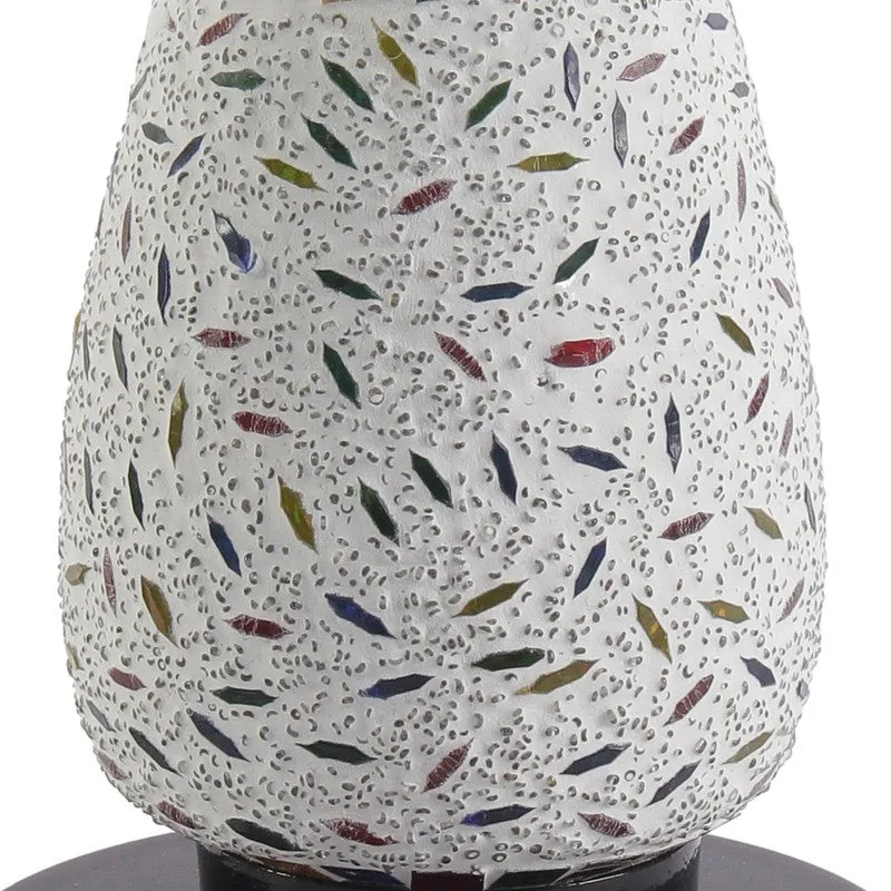 Mirova Mosaic Glass Table Lamp With Wooden Base - Multicolor media 7