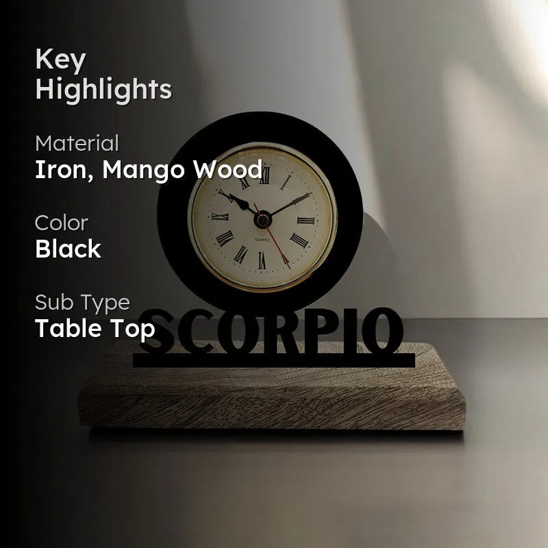 Scorpio Zodiac Analog Table Clock media 2
