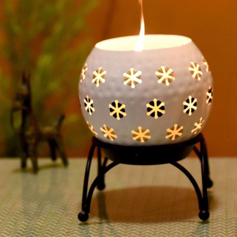 Nahusha Tealight Candle Holder - Cream media 3