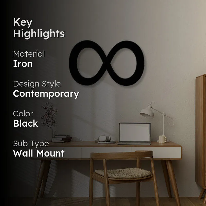 Infinity Symbol Black Iron Wall Accent media 2