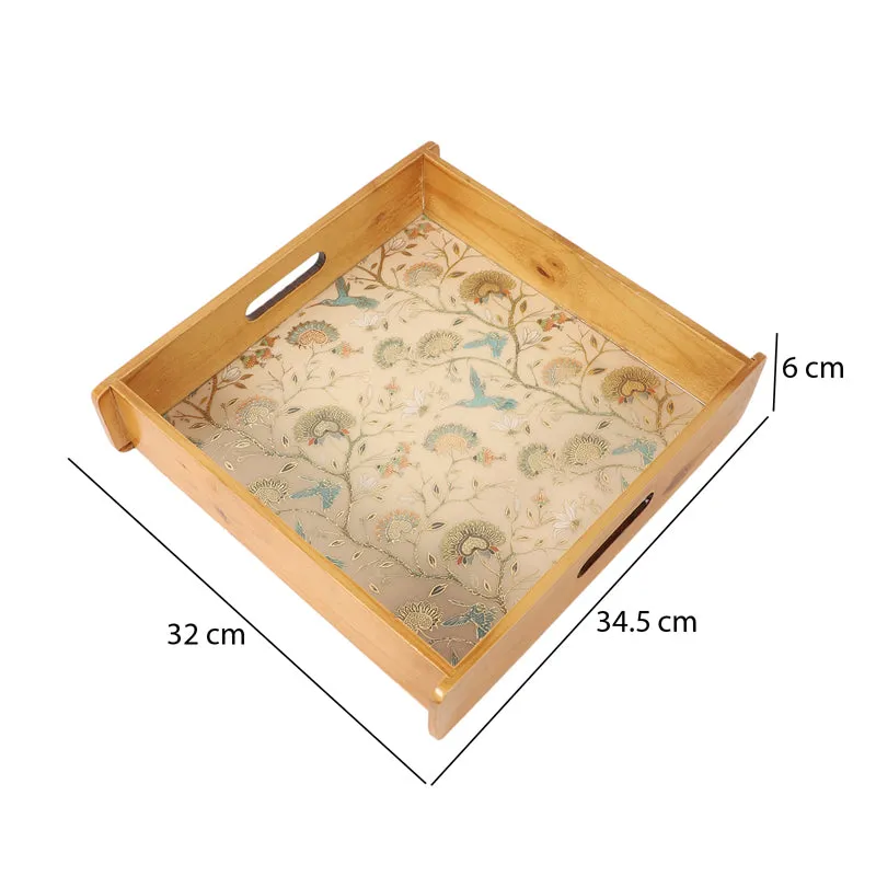 Blossom Glow Square Wooden Serving Tray media 6