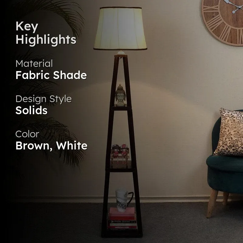 Seasa Wistera Floor Lamp With Shelf - Ivory media 2