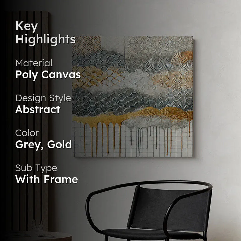 Metallic Abstract Wall Painting media 2