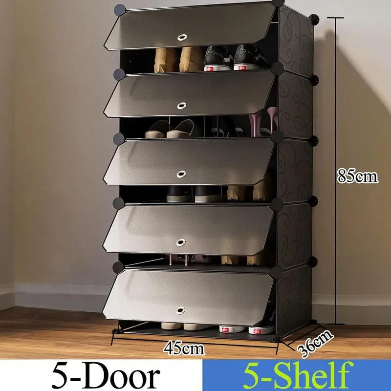 Pathline Black Plastic & Metal Shoe Racks media 9