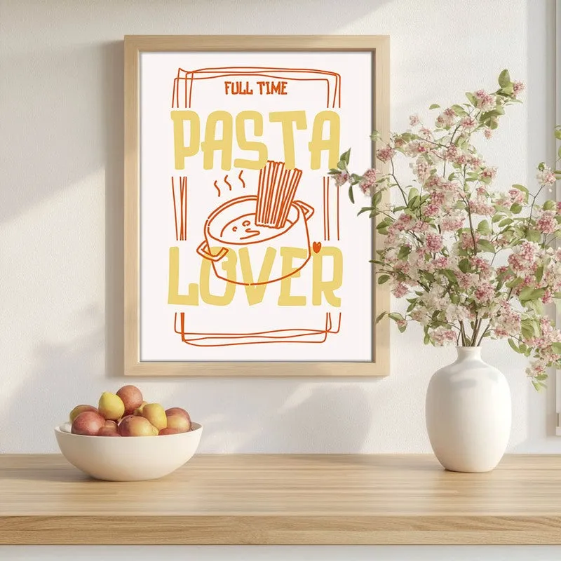 PastaLover Archival Canvas Wall Art - Brown media 1