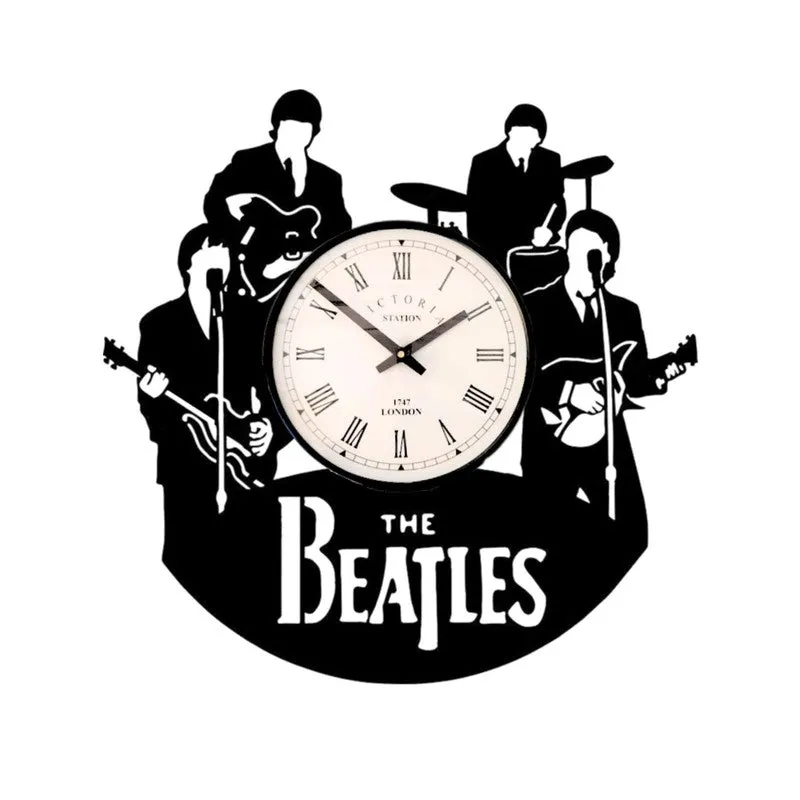 The Beatles Steel Analog Wall Clock - Black media 4