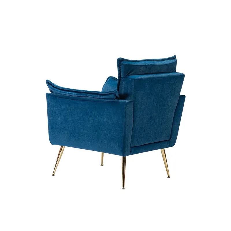 Contura Neem Wood Accent Chair - Dark Blue media 6