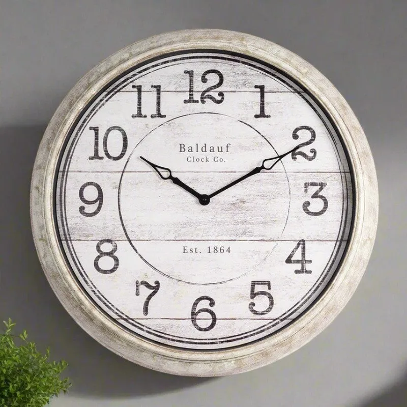 Meadow Round Wall Clock - Grey media 3