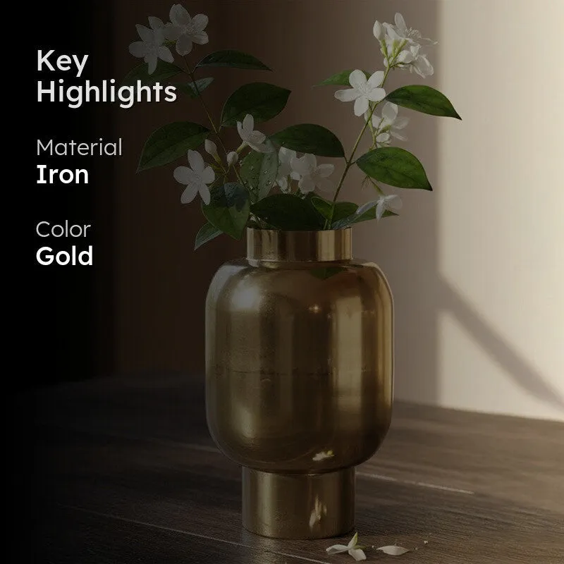 Lumira Iron Vase - Gold media 2