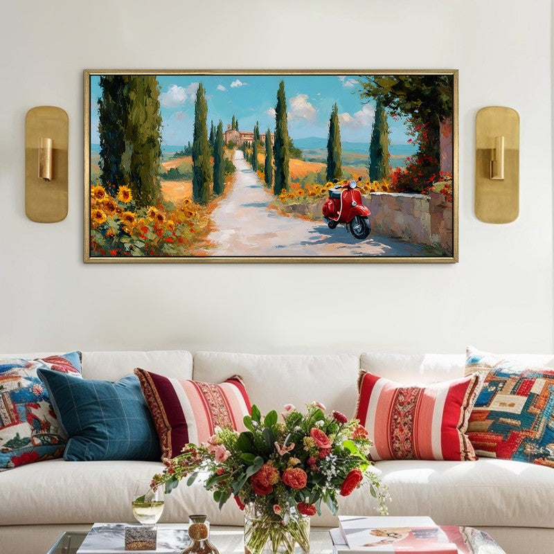 Fieldglow Canvas Wall Painting With Frame