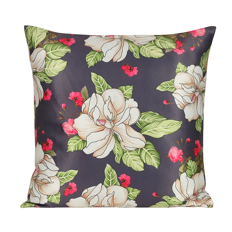India Circus Floral Chevron Printed Velvet Cushion Cover - Set Of Five media 6