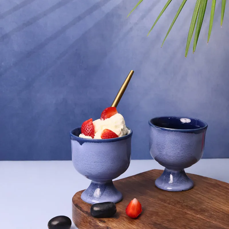 Eloisa Ceramic Ice Cream Cup (Blue) -200 mL media 4