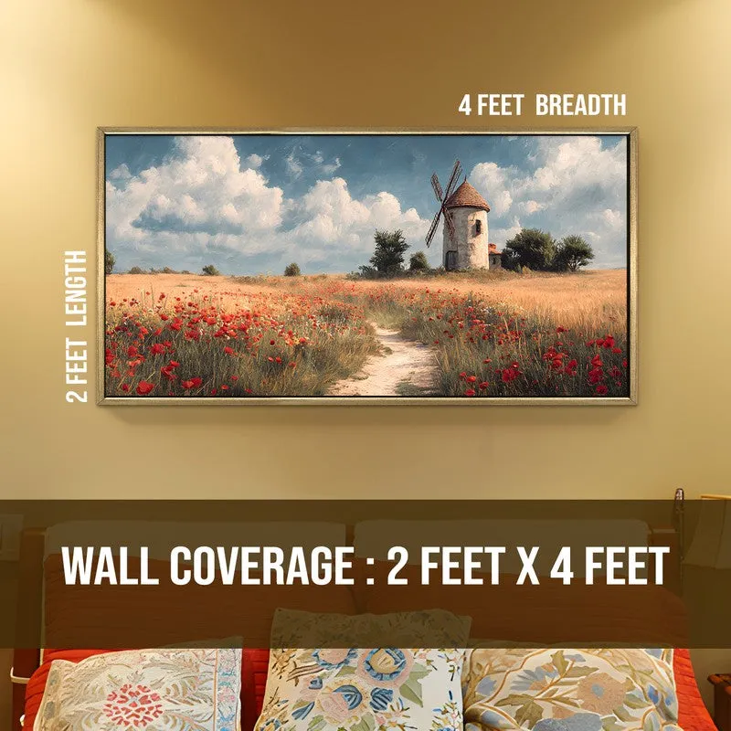Prairie Calm Canvas Wall Painting With Frame media 9