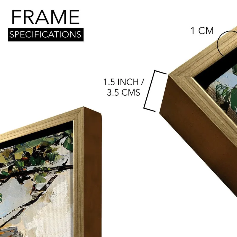 Azure Haven Canvas Wall Painting With Frame media 8