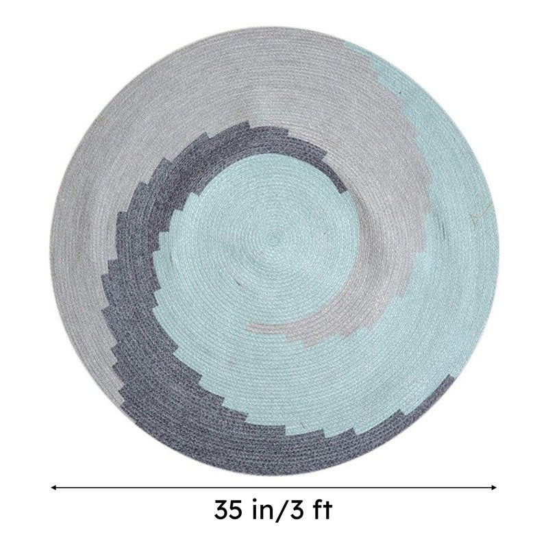Marine Wave Round Cotton Rug media 10