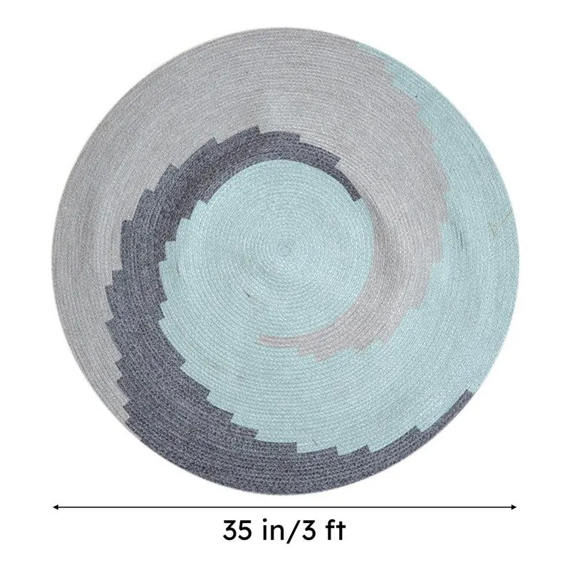 Marine Wave Round Cotton Rug media 10