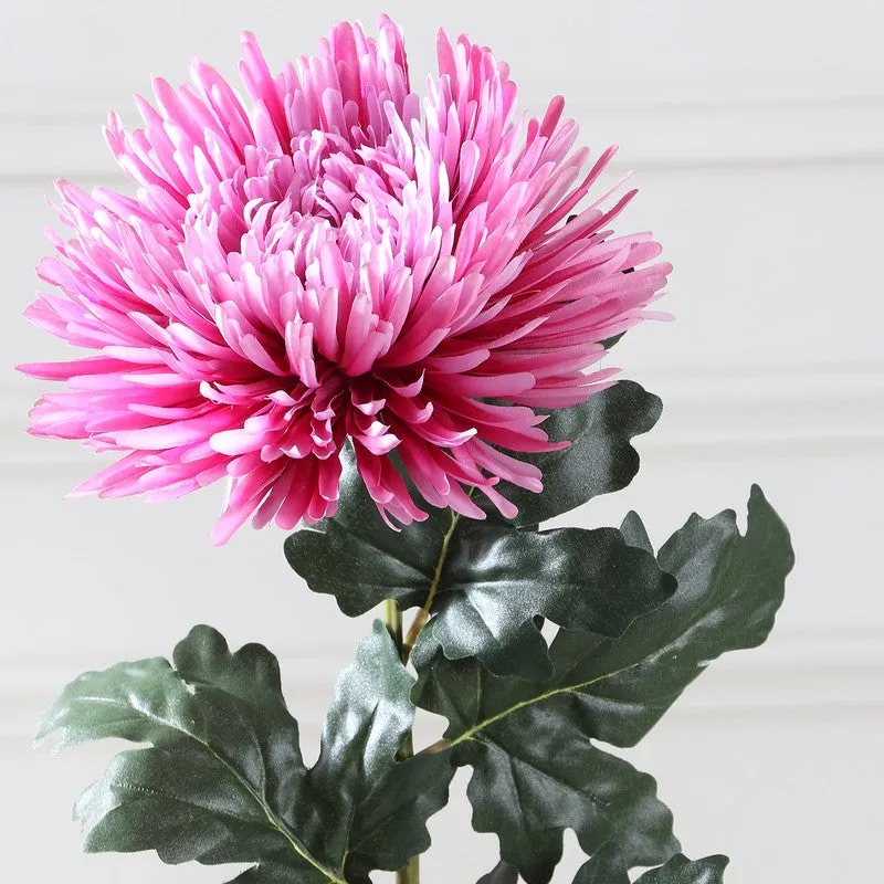 Single Chrysanthemum Artificial Flower Stem - Pink media 5