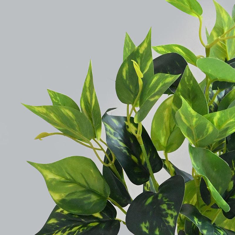 Faux Everlasting Golden Pothos Plant With Black Plastic Pot - 48 cm media 4