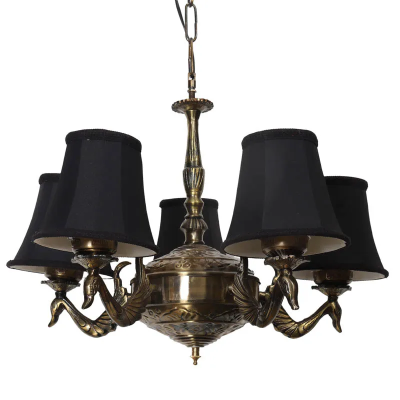 Ojas Conical Golden Antique Ceiling Lamp media 3