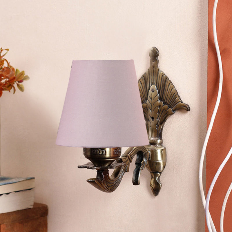 Magda Masique Conical Fabric & Metal Wall Lamp - Grey media 3