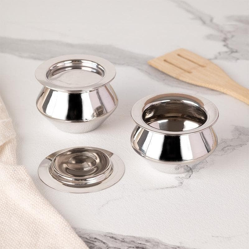 Dritha Handi With Lid - 110 mL / 3 Inches - Set of Two media 5