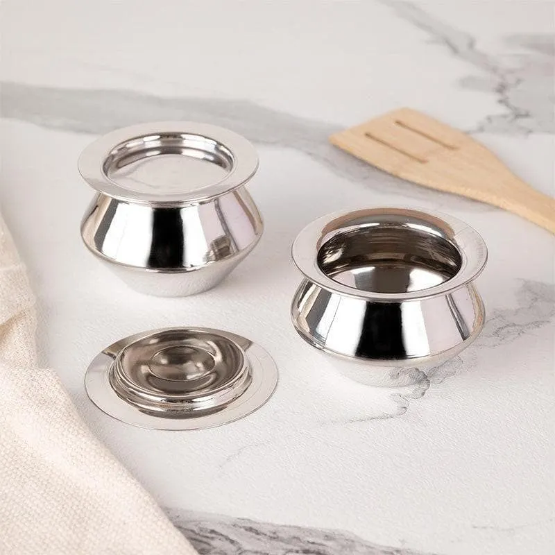 Dritha Handi With Lid - 110 mL / 3 Inches - Set of Two media 5