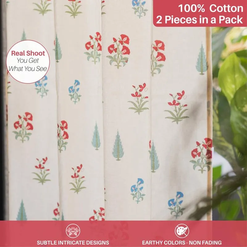 Urban Space High Garden Curtain (Red) - Set Of Two media 4