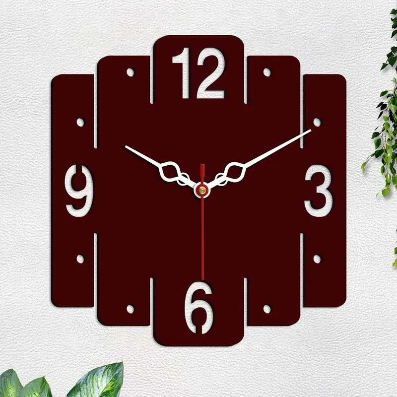 Edge Frame Wooden Wall Clock media 3