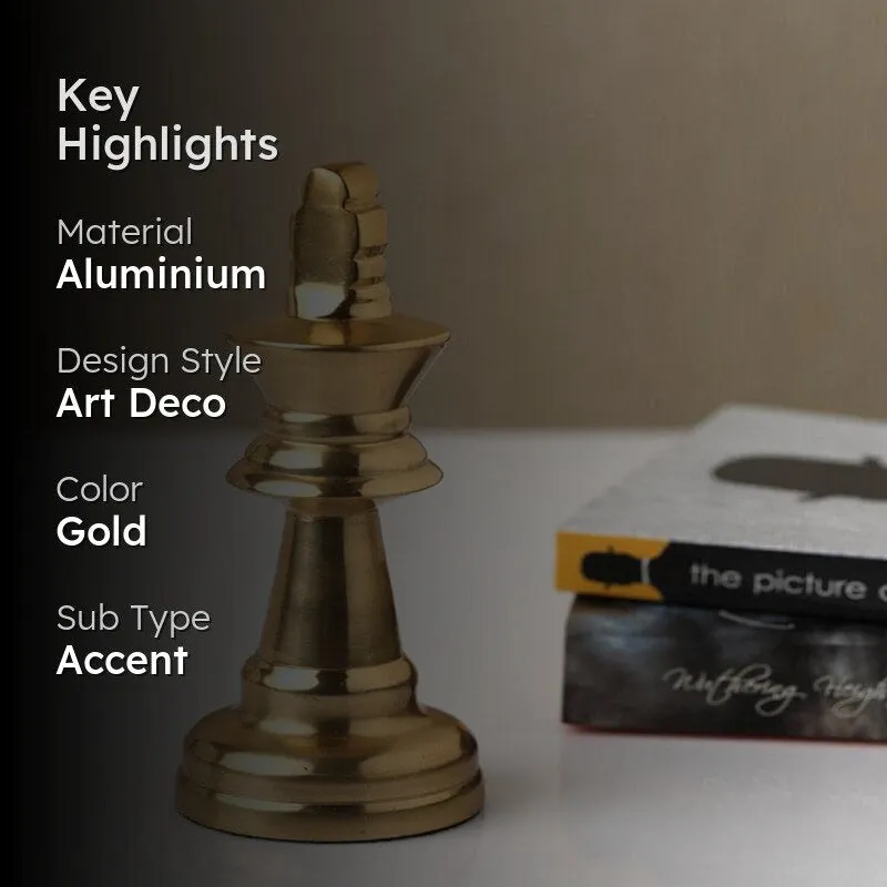 Chess Charm King Showpiece - Gold media 2