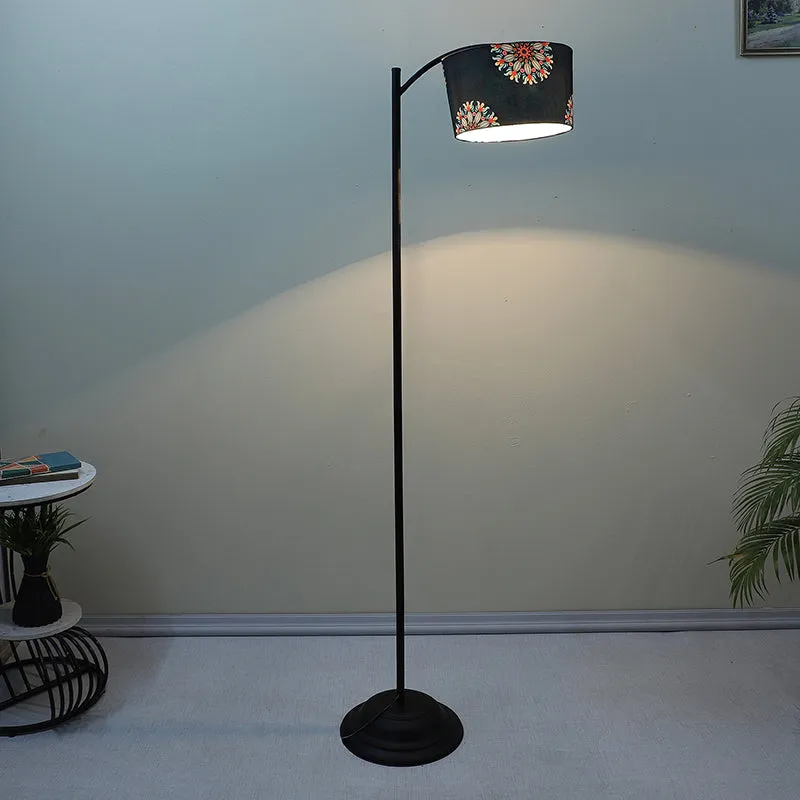 Toile Printed Arched Iron Floor Lamp media 1