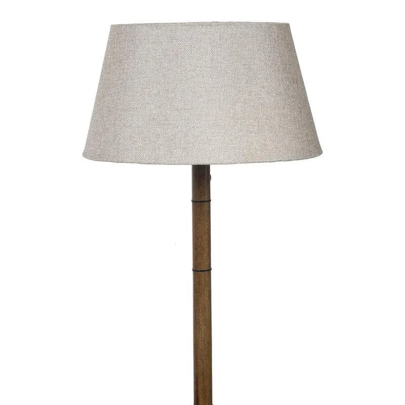 Rosa Miosa Wooden Floor Lamp With Shelf - Beige media 4