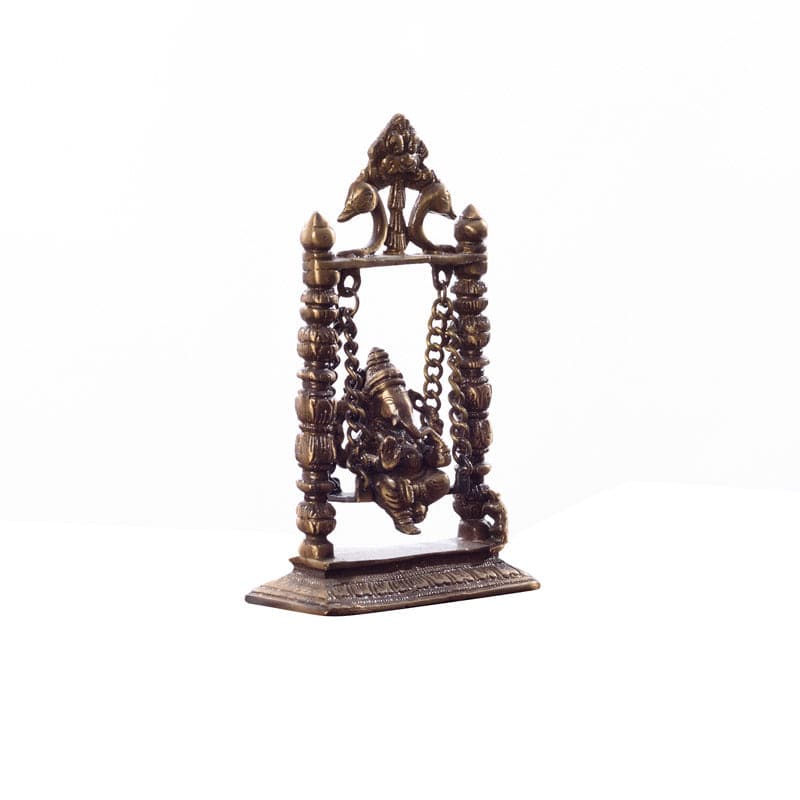 Playful Ganesha On Swing Showpiece media 5