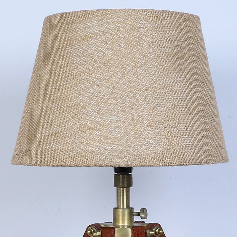 Tatami Tripod Mango Wood Table Lamp - Brown,Beige media 4