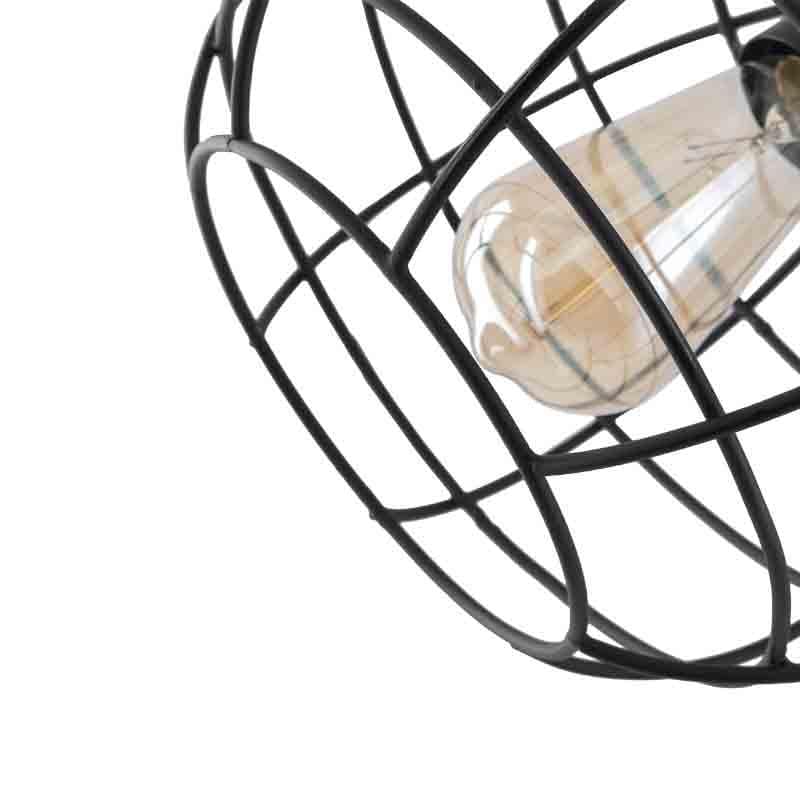 Mesh Ball Metal Ceiling Lamp - Black media 5