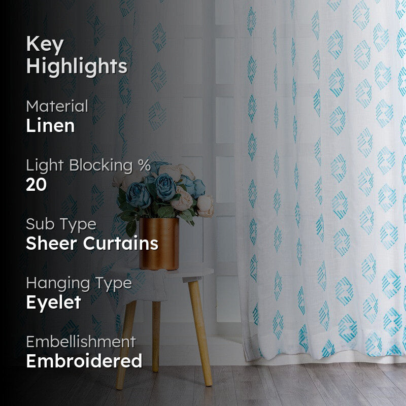 Orivra Expression Print Curtain - Set Of Two media 2